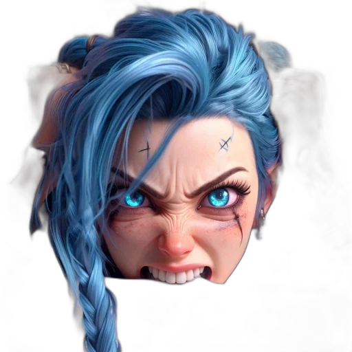 face, creature, mask, hair, concept art, 3d render, fantasy art, comic book art transparent PNG cut-out