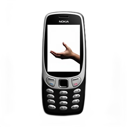 weapon, animal, photorealistic, 3d render, black, silver, nokia, mobile transparent PNG cut-out