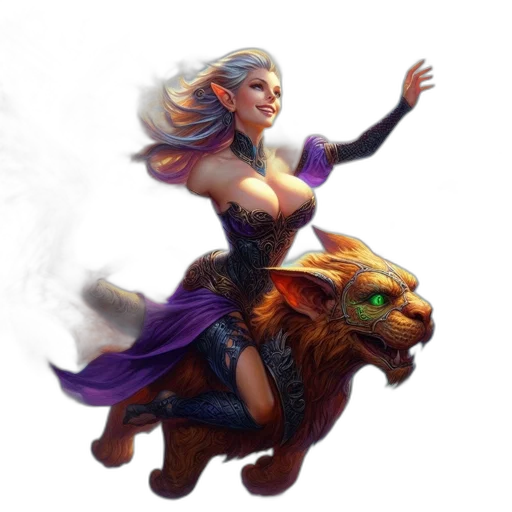 dragon, fantasy art, concept art, pixel art, comic book art, woman, flowing, blonde transparent PNG cut-out