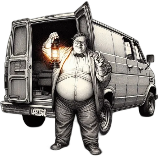 car, concept art, cartoon, comic book art, photorealistic, man, suit, bowtie transparent PNG cut-out