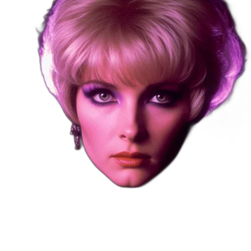 face, mask, hair, crown, photorealistic, vaporwave, outer space, woman transparent PNG cut-out