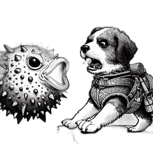 creature, animal, mask, umbrella, concept art, pencil sketch, comic book art, photorealistic transparent PNG cut-out