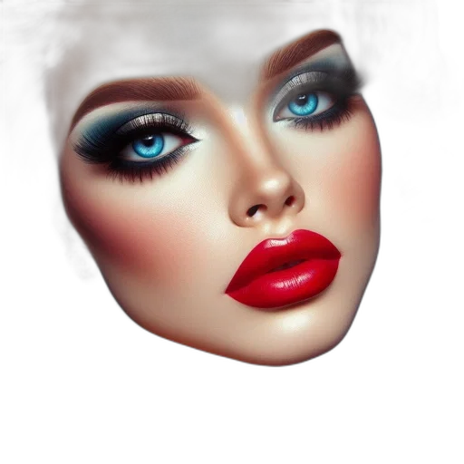 face, mask, jewelry, hat, photorealistic, 3d render, fantasy art, concept art transparent PNG cut-out