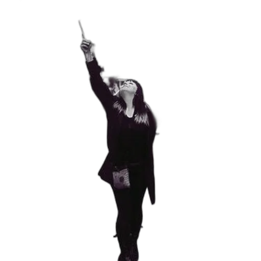 staff, jacket, umbrella, weapon, concept art, cartoon, woman, black transparent PNG cut-out