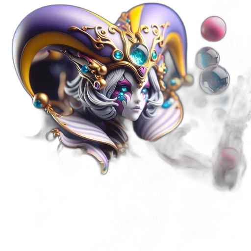 mask, crown, jewelry, face, concept art, fantasy art, 3d render, photorealistic transparent PNG cut-out