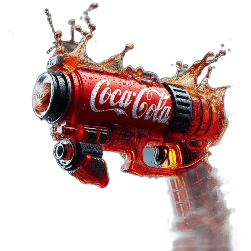 weapon, bottle, robot, food, cyberpunk, concept art, photorealistic, 3d render transparent PNG cut-out