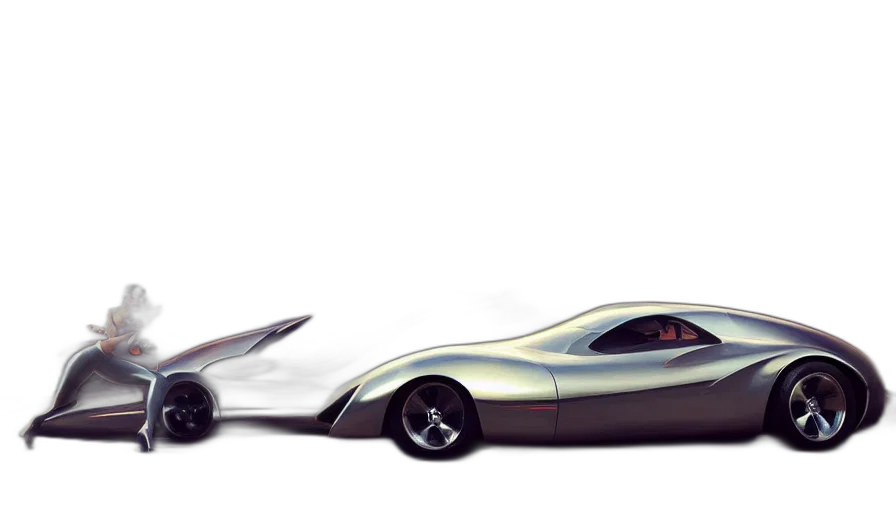 car, concept art, 3d render, photorealistic transparent PNG cut-out