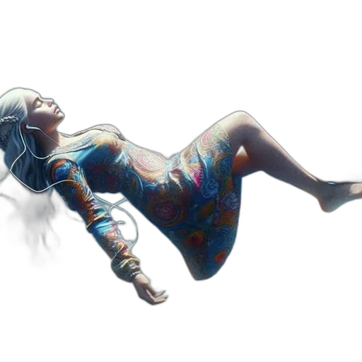 dress, creature, concept art, 3d render, fantasy art, watercolor, outer space, underwater transparent PNG cut-out