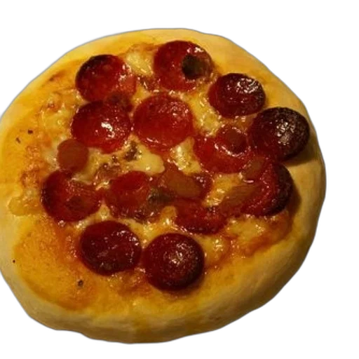 food, crown, jewelry, face, 3d render, photorealistic, small, pepperoni transparent PNG cut-out