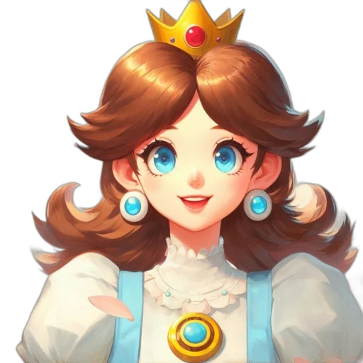 crown, staff, face, dress, concept art, fantasy art, pixel art, anime transparent PNG cut-out