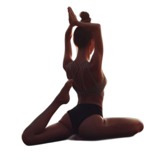 staff, photorealistic, 3d render, concept art, yoga, practitioners, line, sandy transparent PNG cut-out
