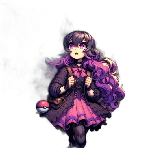 staff, dress, weapon, umbrella, pixel art, concept art, anime, fantasy art transparent PNG cut-out