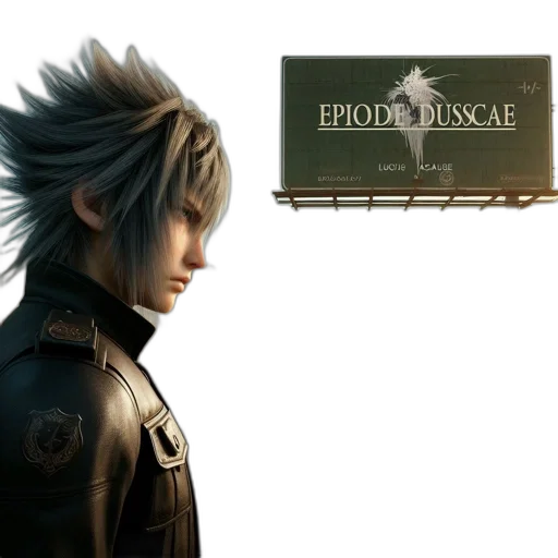 concept art, 3d render, fantasy art, dark, character, spiky, silver, hair transparent PNG cut-out