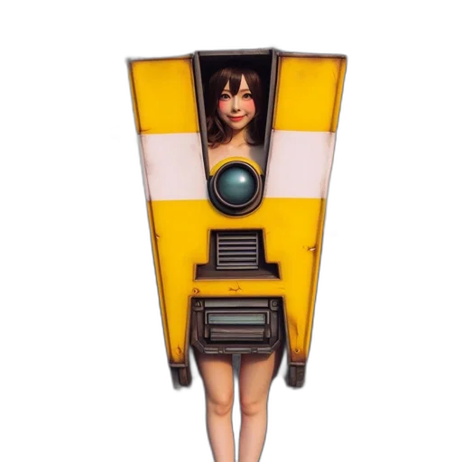 robot, staff, dress, mask, concept art, 3d render, pixel art, anime transparent PNG cut-out