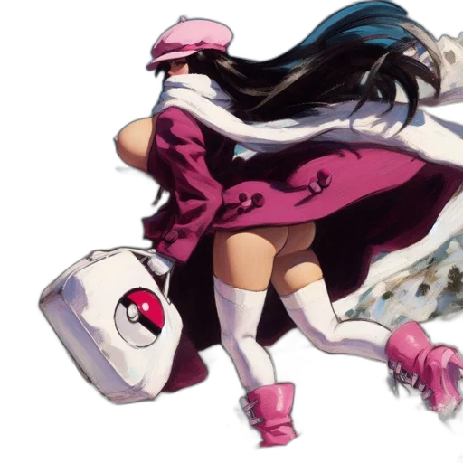dress, mask, weapon, creature, concept art, anime, pixel art, 3d render transparent PNG cut-out