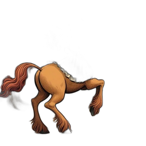 animal, creature, hair, staff, concept art, fantasy art, 3d render, cartoon transparent PNG cut-out
