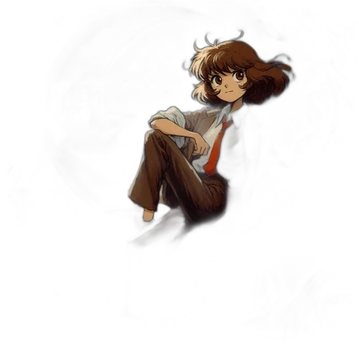 staff, hair, creature, robot, pixel art, concept art, anime, cartoon transparent PNG cut-out