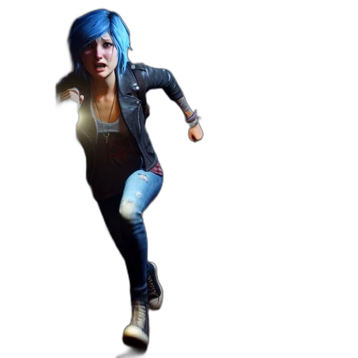 jacket, concept art, 3d render, photorealistic, cyberpunk, blue, adventurous, nighttime transparent PNG cut-out