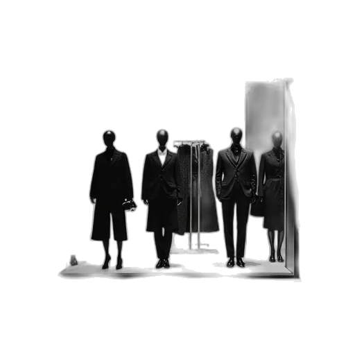 staff, jacket, furniture, concept art, 3d render, comic book art, pixel art, city street transparent PNG cut-out