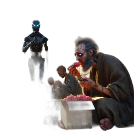robot, creature, food, weapon, concept art, 3d render, fantasy art, comic book art transparent PNG cut-out