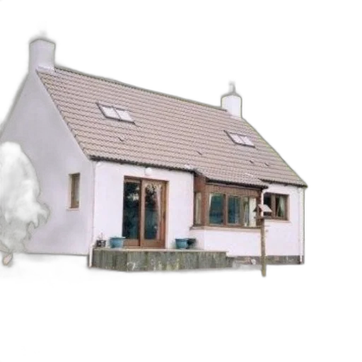 building, furniture, 3d render, photorealistic, concept art, quaint, single-story, house transparent PNG cut-out