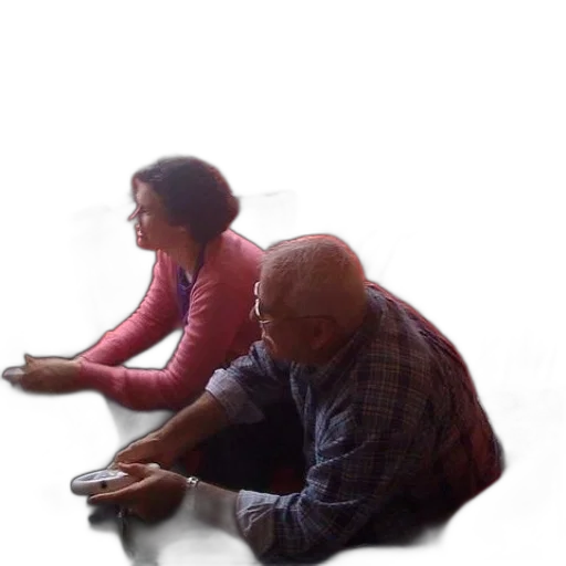 underwater, fire, older, man transparent PNG cut-out