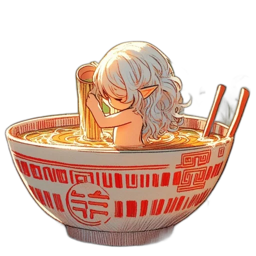 food, anime, vaporwave, cartoon, pixel art, underwater, golden, red transparent PNG cut-out