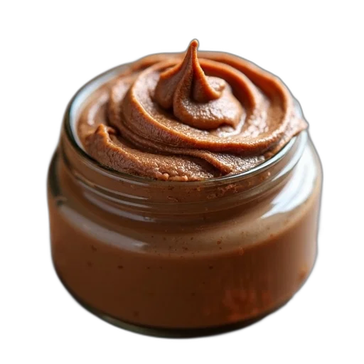 food, crown, photorealistic, whipped, cocoa, butter, jar transparent PNG cut-out
