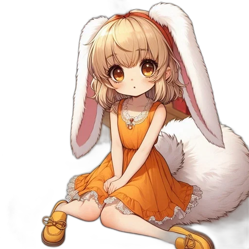 dress, staff, animal, creature, anime, pixel art, cartoon, concept art transparent PNG cut-out