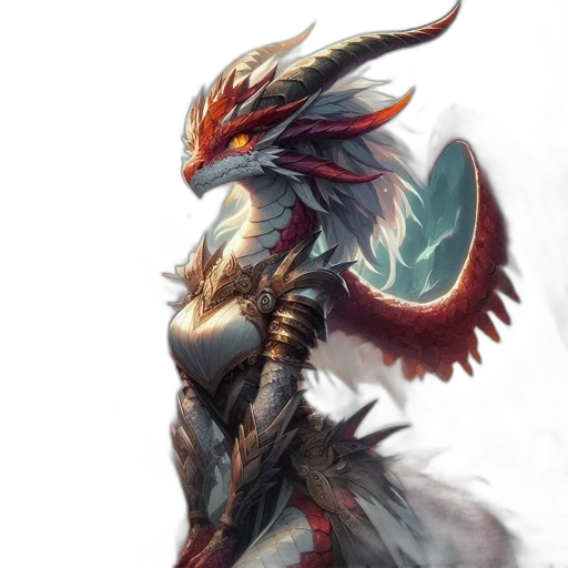 dragon, creature, mask, staff, fantasy art, concept art, pixel art, comic book art transparent PNG cut-out