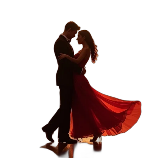 dress, photorealistic, oil painting, concept art, 3d render, fire, red, ballroom transparent PNG cut-out