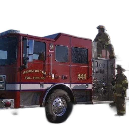 weapon, staff, concept art, fire, two, firefighters, red, truck transparent PNG cut-out