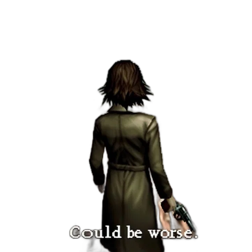weapon, dress, umbrella, jacket, pixel art, concept art, 3d render, dimly transparent PNG cut-out