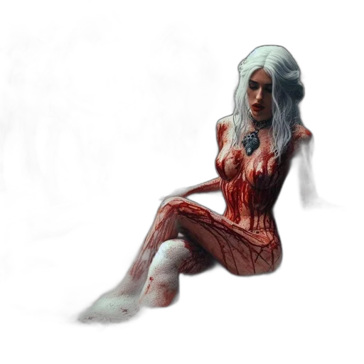 creature, dress, face, concept art, fantasy art, comic book art, pixel art, underwater transparent PNG cut-out