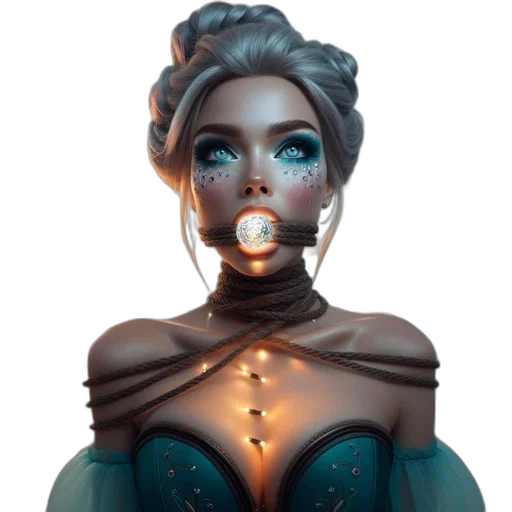 jewelry, dress, mask, face, fantasy art, concept art, pixel art, cyberpunk transparent PNG cut-out