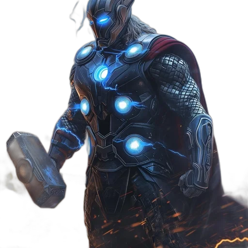 staff, mask, concept art, comic book art, fantasy art, 3d render, fire, blue transparent PNG cut-out