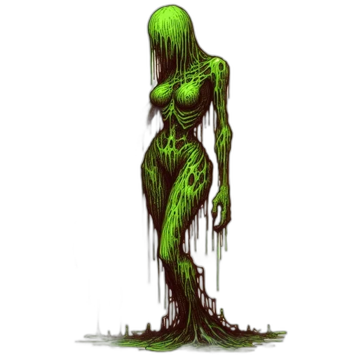 creature, dress, tree, hair, concept art, pixel art, comic book art, fantasy art transparent PNG cut-out