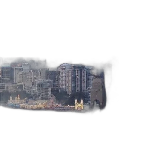 building, mask, shoes, crown, photorealistic, concept art, 3d render, fog transparent PNG cut-out