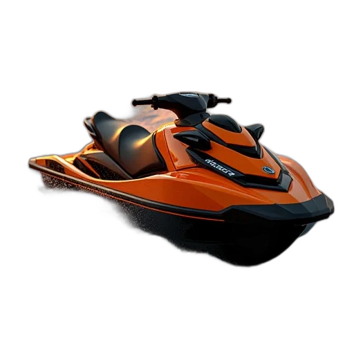 car, weapon, 3d render, concept art, photorealistic, sea, doo, sparkling transparent PNG cut-out