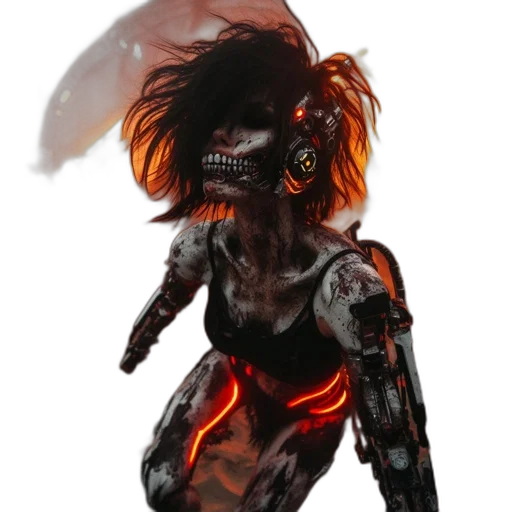 robot, creature, mask, face, concept art, cyberpunk, fantasy art, comic book art transparent PNG cut-out