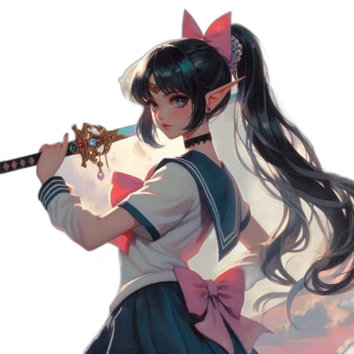 weapon, staff, sword, anime, concept art, fantasy art, pixel art, pastel transparent PNG cut-out