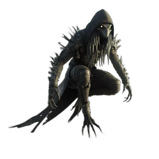 creature, dragon, animal, hair, concept art, 3d render, fantasy art, post-apocalyptic transparent PNG cut-out