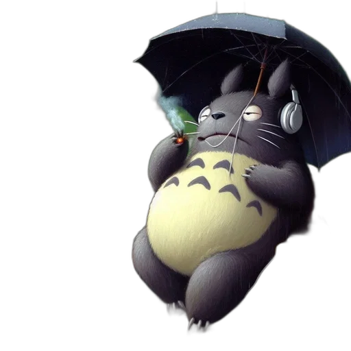 umbrella, creature, animal, hat, concept art, fantasy art, 3d render, photorealistic transparent PNG cut-out