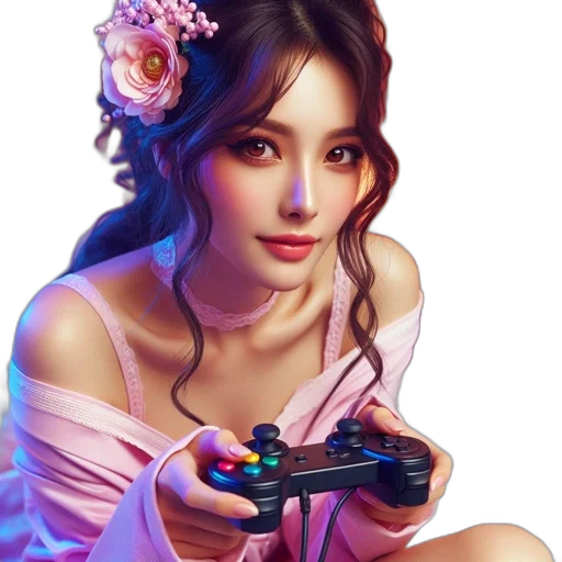 dress, face, weapon, fantasy art transparent PNG cut-out