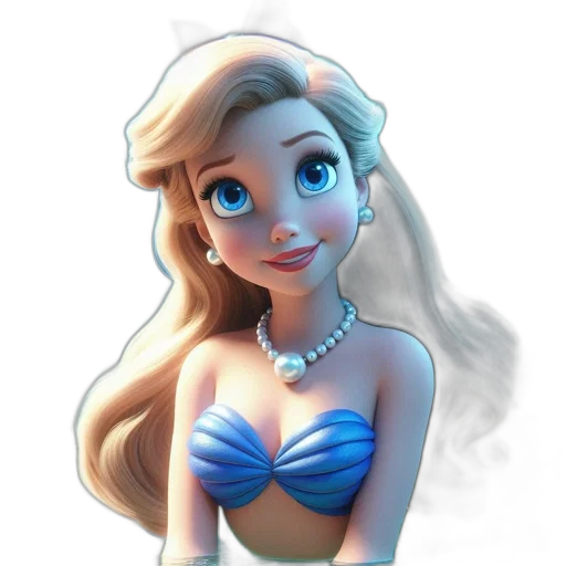 crown, dress, face, jewelry, fantasy art, 3d render, cartoon, concept art transparent PNG cut-out