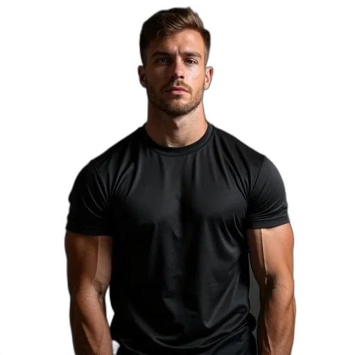 staff, jacket, young, man, black, workout, shirt transparent PNG cut-out