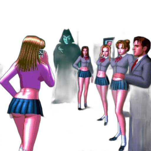 staff, robot, concept art, 3d render, vaporwave, pixel art, city street, outer space transparent PNG cut-out