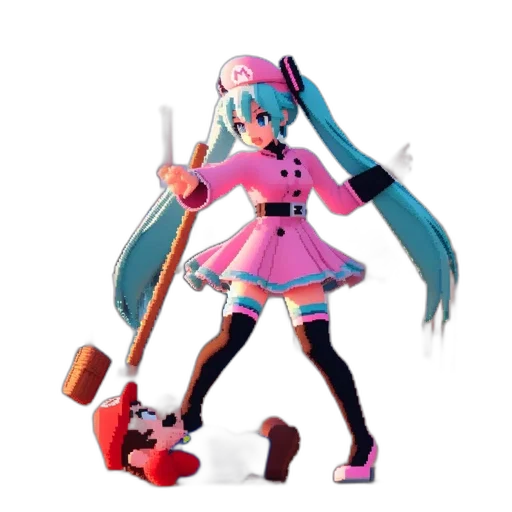 weapon, robot, staff, sword, 3d render, concept art, vaporwave, anime transparent PNG cut-out