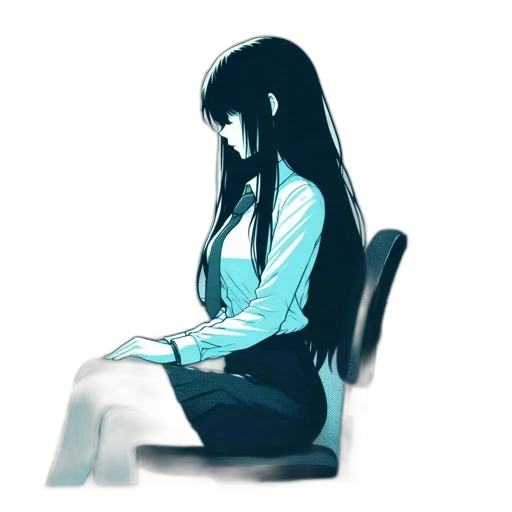 dress, jacket, robot, face, anime, concept art, pixel art, watercolor transparent PNG cut-out