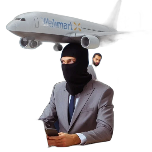 mask, staff, face, weapon, man, suit, black, sits transparent PNG cut-out